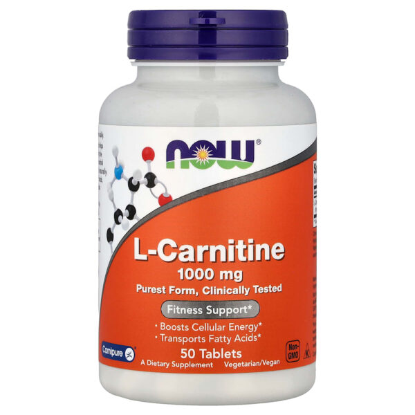 NOW Foods - L-Carnitina 1.000 mg 50 Comprimidos
