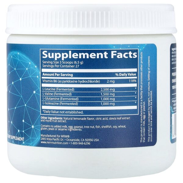 MRM Nutrition - BCAA+G Recuperação Muscular Limonada 180 g