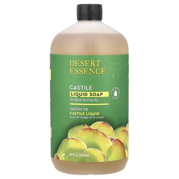 Desert Essence - Sabonete Líquido de Castela Para Rosto e Corpo 945 ml