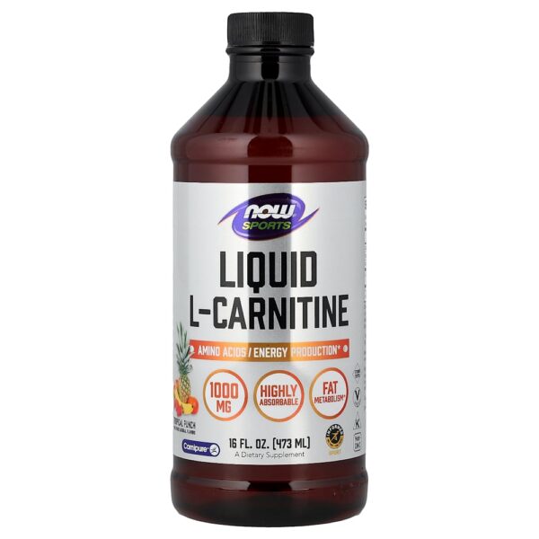 65-17.jpg NOW Foods - Sports L-carnitina Líquida Ponche Tropical 475 ml