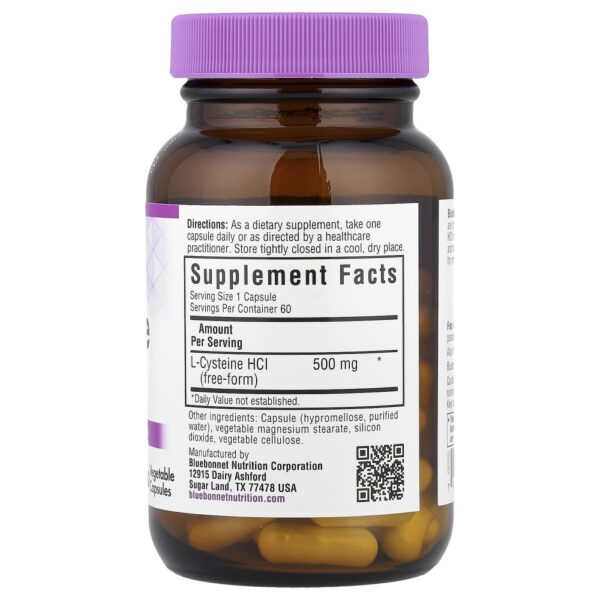 Bluebonnet Nutrition - L-Cysteine 500 mg 60 Veggie Capsules