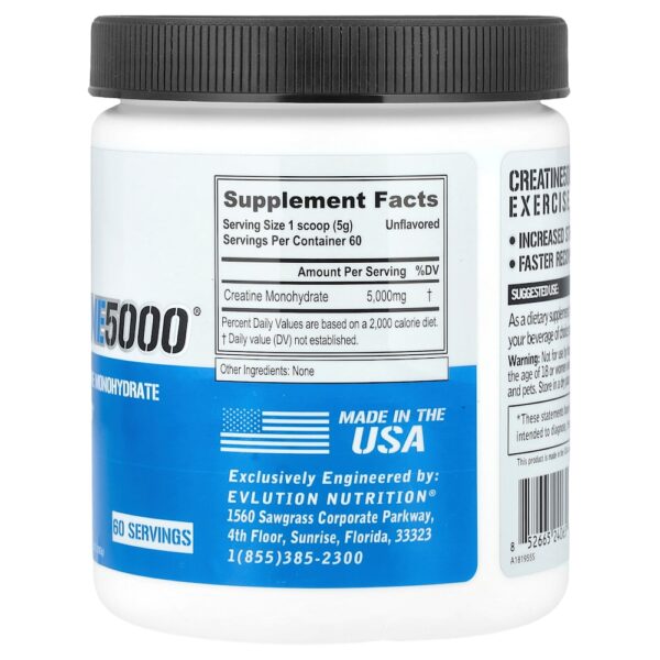 EVLution Nutrition - CREATINE5000 Sem Sabor 300 g