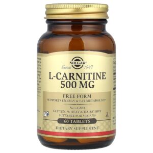 Solgar - L-Carnitina Forma Livre 60 Comprimidos (500 mg por Comprimido)