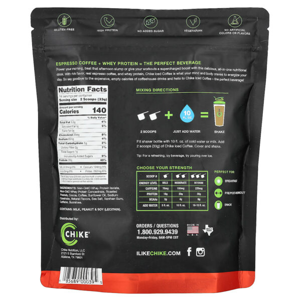 7-1.jpg Chike Nutrition - Café Gelado com Alto Teor de Proteínas Manteiga de Amendoim com Chocolate 462 g