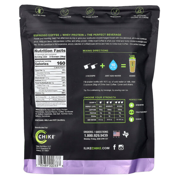 Chike Nutrition - Café Gelado Alto Teor de Proteína Creme Doce 504 g