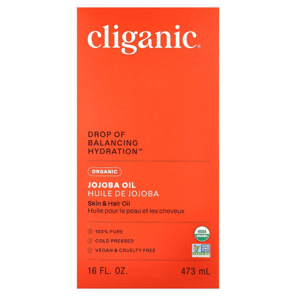 70-2.jpg Cliganic - Óleo de Jojoba Orgânico Para Pele Oleosa e Mista 475 ml
