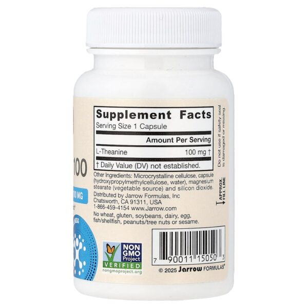 Jarrow Formulas - Theanine Vegana 100 100 mg 60 Cápsulas Vegetais