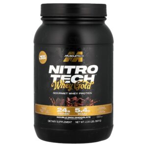 MuscleTech - Nitro-Tech Whey Gold Whey Protein Gourmet Chocolate Extraforte 907 g