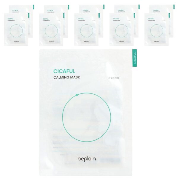 Beplain - Máscara Cicaful Calmante de Beleza 10 Folhas 27 g Cada