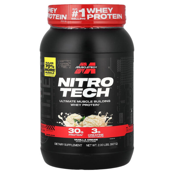 MuscleTech - Whey Protein Nitro-Tech Creme de Baunilha 907 g