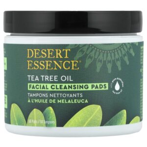 Desert Essence - Almofadas de limpeza facial diárias 50 almofadas