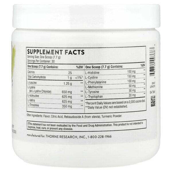 Thorne - Complexo de Aminoácidos Limão 231 g