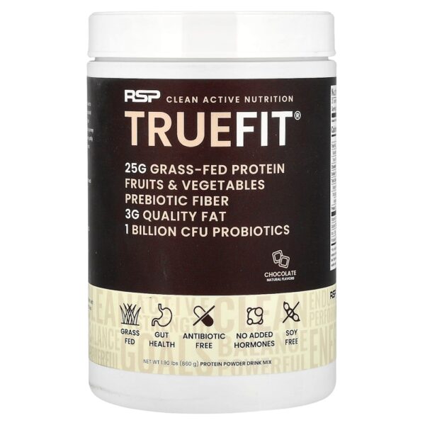 76-1.jpg RSP Nutrition - Truefit Shake de Proteína de Whey de Gado Criado no Pasto Chocolate 940 g