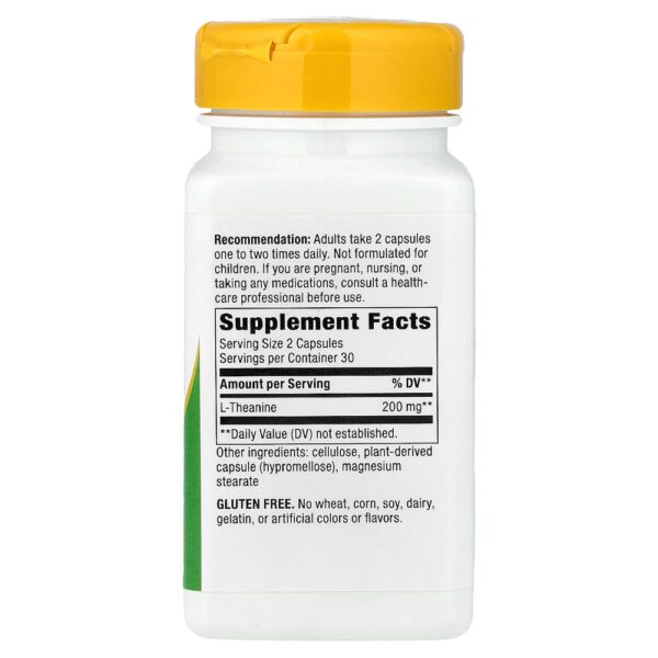 Nature's Way - L-Theanine 60 Cápsulas Veganas (100 mg por Cápsula)
