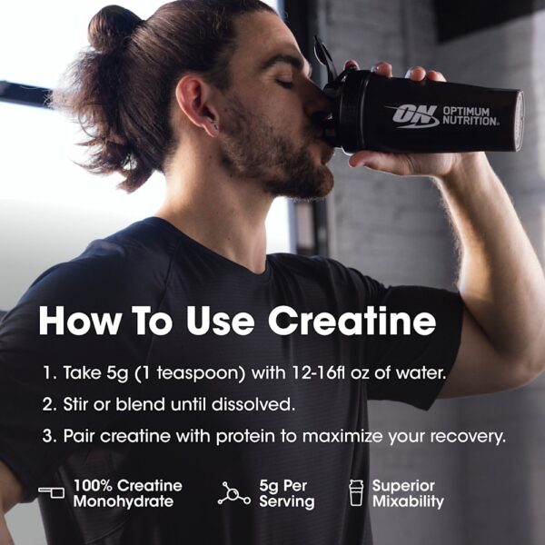 Optimum Nutrition - Creatina Micronizada em Pó Sem Sabor 300 g