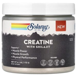 Solaray - Creatina com Shilajit Sem Sabor 173 g