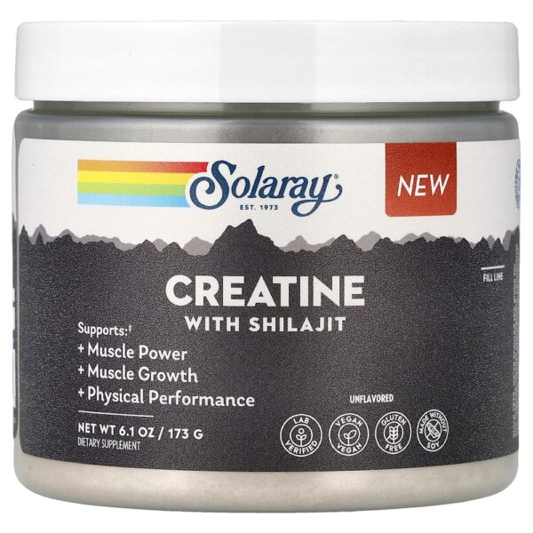 Solaray - Creatina com Shilajit Sem Sabor 173 g