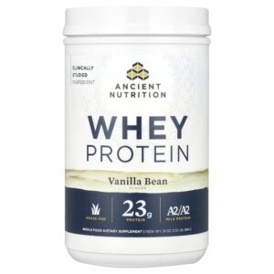 Ancient Nutrition - Proteína Whey Fava de Baunilha 594 g