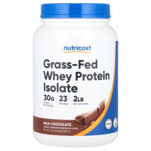 8-13.jpg Nutricost - Grass Fed Whey Protein Isolate Chocolate ao Leite 907 g