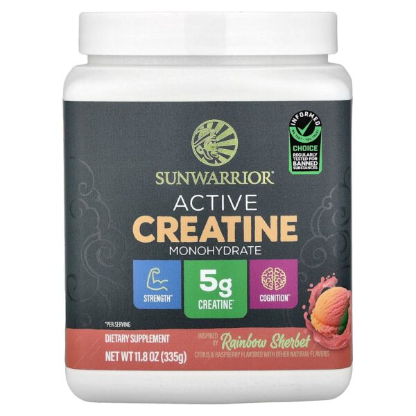 Sunwarrior - Creatina Mono-hidratada Ativa Sherbet Arco-Íris 335 g