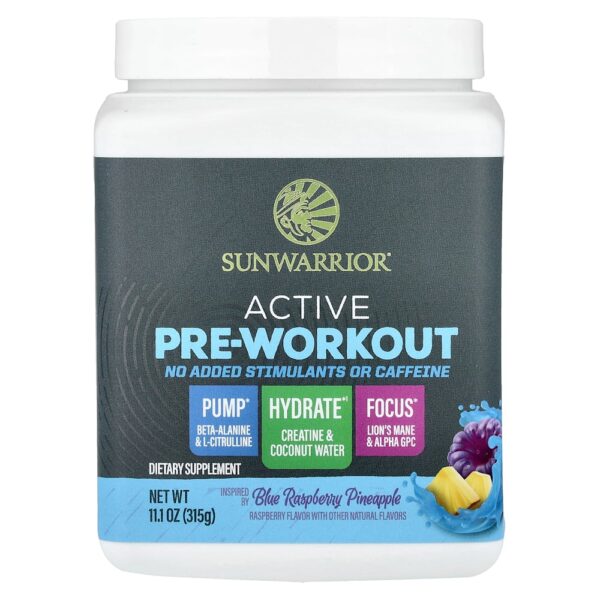 Sunwarrior - Pré-Treino Ativo Framboesa Azul e Abacaxi 315 g