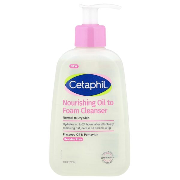 Cetaphil - Óleo de Limpeza Nutritivo para Espuma de Limpeza Pele Normal a Seca 235 ml