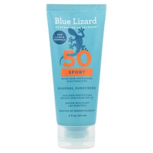 Blue Lizard Australian Sunscreen - Protetor Solar Mineral para Esportes FPS 50 90 ml