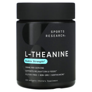 Sports Research - L-teanina 200 mg 120 Cápsulas Softgel