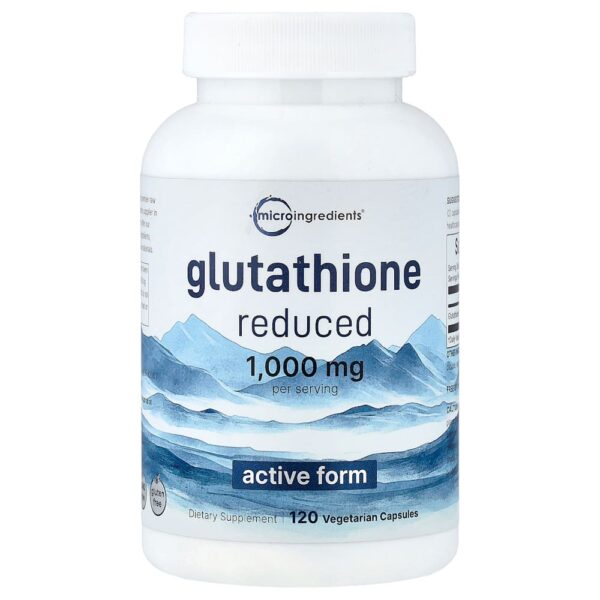 Micro Ingredients - Glutationa Reduzida 120 Cápsulas Vegetarianas (500 mg por Cápsula)