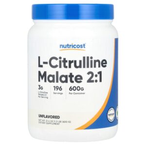 Nutricost - Malato de L-Citrulina 2:1 Sem Sabor 600 g