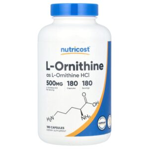Nutricost - L-Ornitina 500 mg 180 Cápsulas