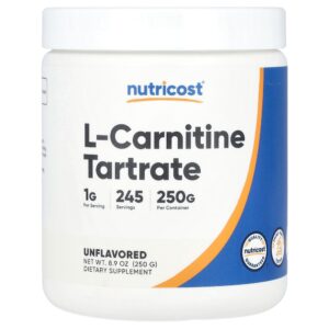Nutricost - Tartarato de L-Carnitina Sem Sabor 250 g