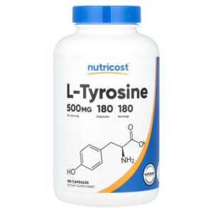 Nutricost - L-tirosina 500 mg 180 cápsulas
