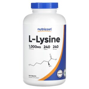 Nutricost - L-lisina 1.000 mg 240 comprimidos