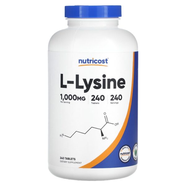 Nutricost - L-lisina 1.000 mg 240 comprimidos