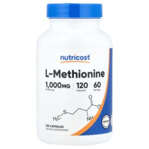 Nutricost - L-Metionina 120 Cápsulas (500 mg por Cápsula)