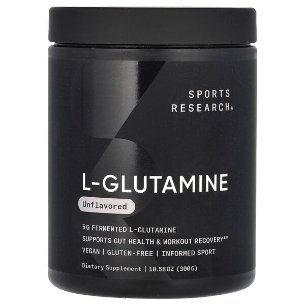 8-206.jpg Sports Research - L-Glutamina Sem Sabor 300 g