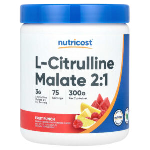 Nutricost - Malato de L-Citrulina 2:1 Ponche de Frutas 300 g