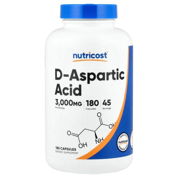 Nutricost - Ácido D-aspártico 180 Cápsulas (750 mg por Cápsula)