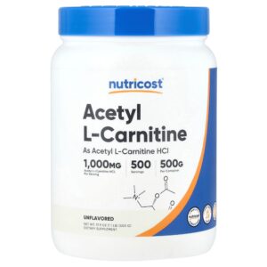 Nutricost - Acetil L-Carnitina Sem Sabor 500 g (499 g)