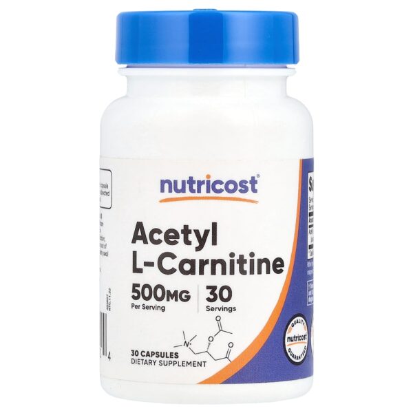 Nutricost - Acetil L-Carnitina 500 mg 30 Cápsulas
