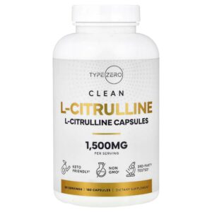 TypeZero - Clean L-Citrulina 180 Cápsulas (750 mg por Cápsula)