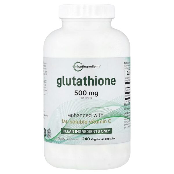 Micro Ingredients - Glutationa 240 Cápsulas Vegetarianas