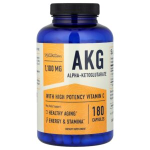 8-255.jpg SMNutrition - AKG com Vitamina C de Alta Potência Auxílio ao Envelhecimento Saudável 180 Cápsulas