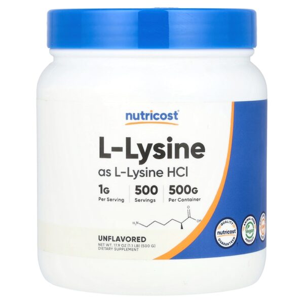 Nutricost - L-Lisina Sem Sabor 500 g