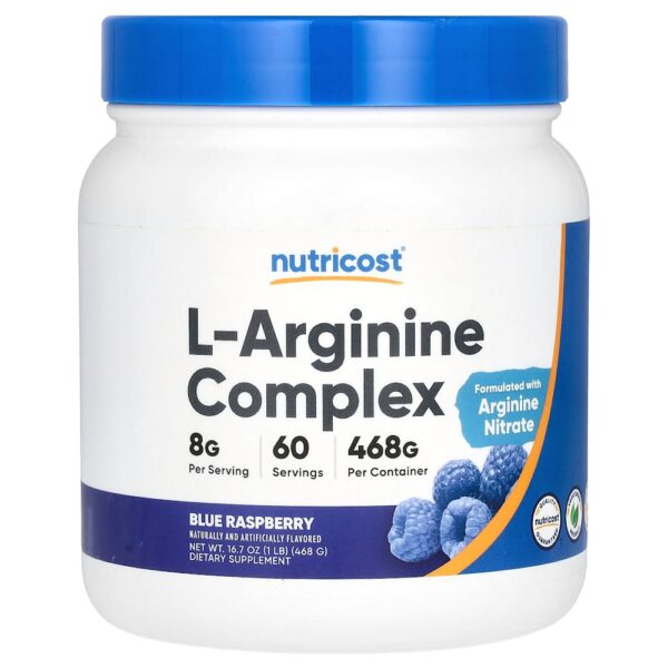 Nutricost - Complexo de L-Arginina Framboesa Azul 468 g