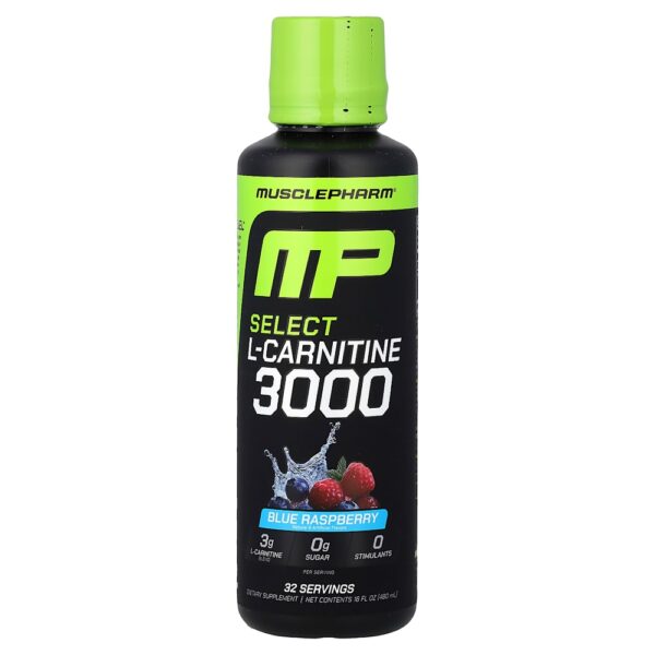 MusclePharm - L-Carnitina Selecionada 3000 Framboesa Azul 480 ml