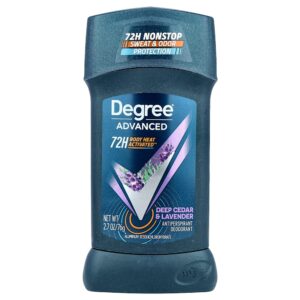 Degree - Advanced Body Calor Activated 72H Desodorante Antitranspirante Cedro Profundo e Lavanda 76 g