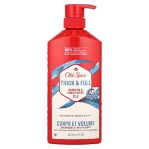 Old Spice - Shampoo e Condicionador 2 em 1 Espessante e Completo Minerais do Mar Profundo 650 ml