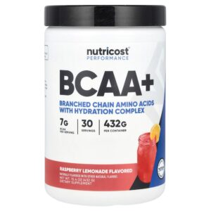 Nutricost - Performance BCAA+ Limonada de Framboesa 432 g